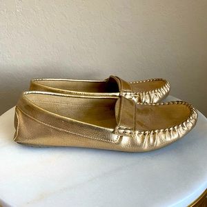 Old Navy Metallic Gold Loafers | Size 10